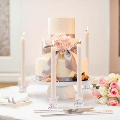 3pcs/6pcs Set European Style Transparent Glass Candle Holders, Cone-Shaped Glass Candle Holders, Suitable For Wedding, Halloween, Christmas, Party Decor, Dining Table Decor, Spring Home Decor