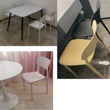 Silla de Plástico con Respaldo de 18 Pulgadas, Silla de Comedor Apilable, Silla de Oficina Portátil, Sillas para Invitados para Cocina Interior, Sala de Reuniones, Comedor (Gris) - Gris - Ver 7