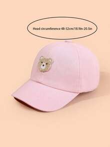 1 pieza Gorra de béisbol con protección solar y logo de oso de dibujos animados, adecuada para uso diario - 1PC - Ver 3