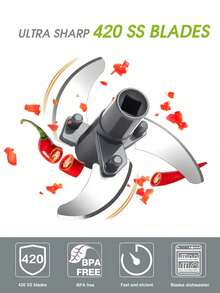 1pc Green Multi-Function Manual Food Chopper, Can Be Used As Garlic Press, Garlic Grinder, Vegetable Chopper, Fruit Juicer, A Convenient And Practical Kitchen Tool - Multicolor - View 8