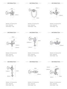 1件925纯银莫桑石浪漫星月耳钉,低过敏性纯银平底耳骨耳廓穿孔耳钉,适合女性日常佩戴、派对、婚礼和宴会等场合。 - 銀色 - 查看 10