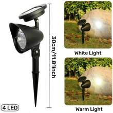 2pcs Garden LED Solar Spotlight F For Lawn Courtyard Pathway Tree Separately Lamp Landscape Decoration Outdoor Lights - Style a - View 4