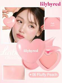 lilybyred K-Beauty Luv Beam腮红膏，质地柔滑，持久显色，打造自然光泽妆容，丝绒般柔润，打造自然妆效，日常妆容腮红 - 06 Fluffy Peach - 查看 10