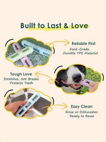 1pc Dog Chew Toy: Bristle Chew Toy Helps Clean Teeth, Interactive Toy Keeps Dog Busy, Dog Teething And Training Toy - Multicolor - View 5