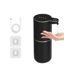 DONASIRA Dispensador de jabón inteligente sin contacto con sensor infrarrojo, capacidad de 380ml, dispensador automático de detergente para baño, botella portátil redonda para lavado de manos, dispositivo recargable de lavado de manos con sensor, adecuado para cocina y baño, nuevo lanzamiento para la primavera - Ver 16