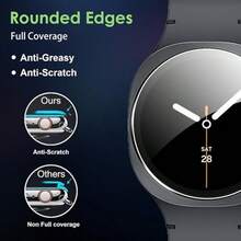 适用于 Galaxy Watch 8/7/6/5/4 44mm/40mm 8-Classic Ultra 2025 47mm 的防震钢化玻璃三片装屏幕保护膜，9H 硬度，超强耐用，防指纹，无气泡，高清透明，全覆盖，是 Galaxy Watch 8/7/6/5 40mm/44mm 的理想复活节/生日礼物。 - 3Pcs - 查看 3