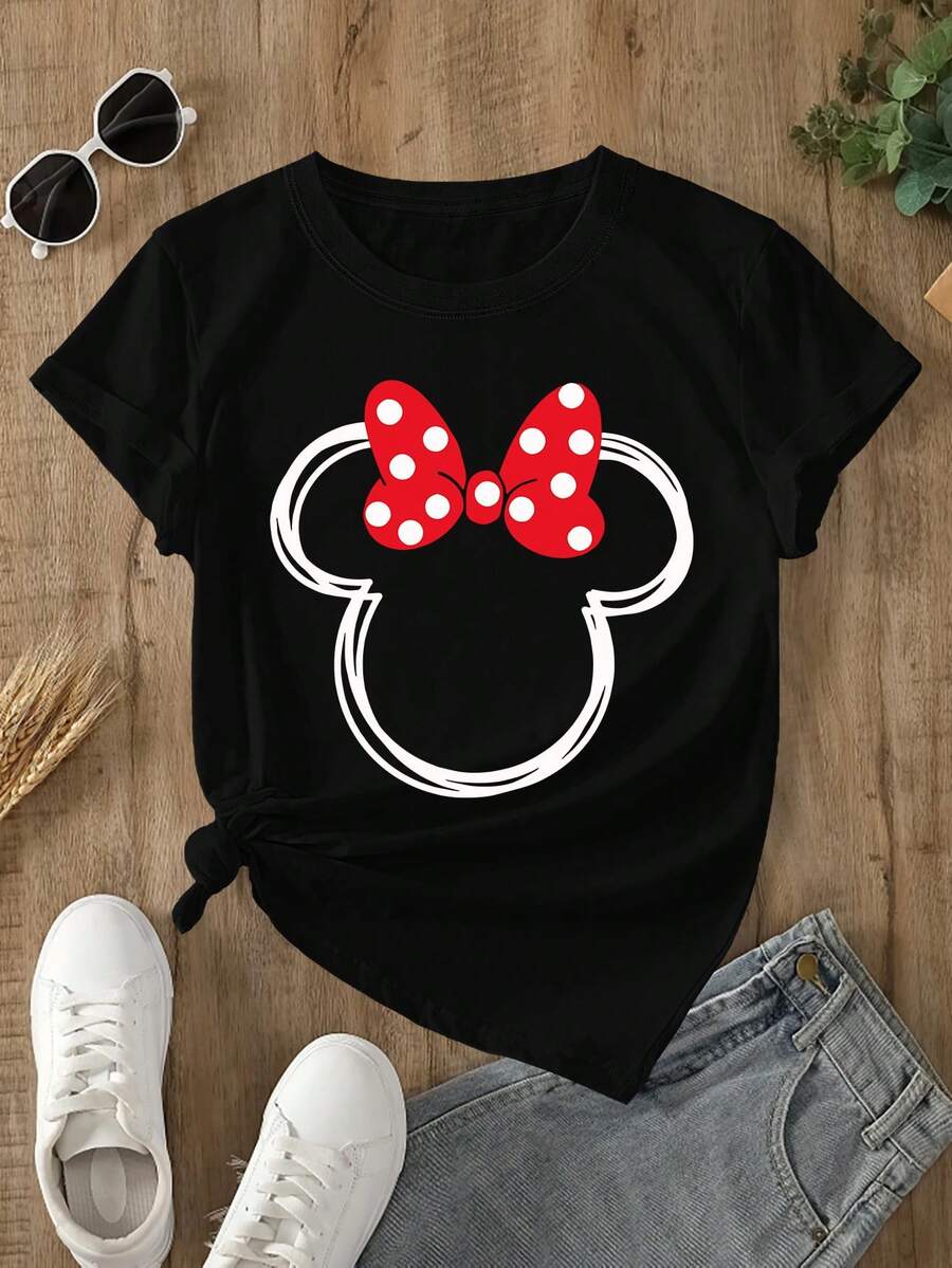Disney Women T-Shirts - 黑色 - 查看 1