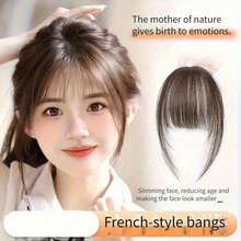 6inch Wig With Air Bangs And Sideburns, Lightweight Bangs Suitable For Daily Wear And Parties - Light Brown - View 7
