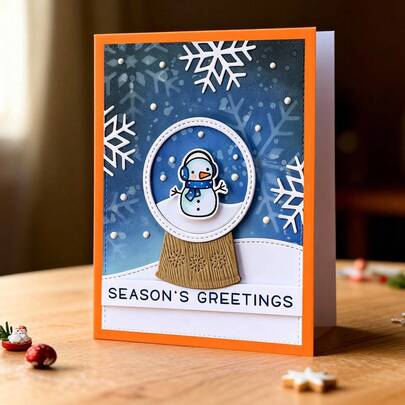 1 Piece Snow Globe Scrapbooking Die - Ideal For Papercrafting, Card Making, Scrapbooking And DIY Album Decorating, The Die Features Metal Construction.