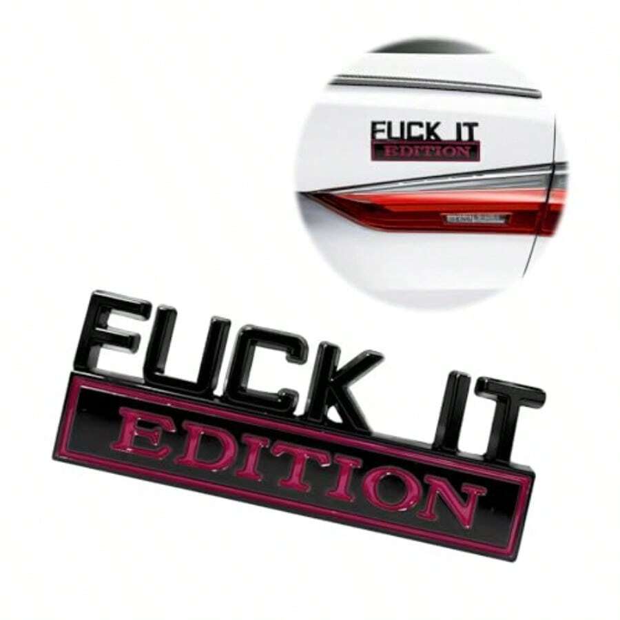 It Edition Emblem For Car 3D Cool Badge Sticker Auto Fender Bumper Decal Metal Emblem Decal Exterior Vehicle Decor Replacement For Front Hood Trunk Laptop Window Black Rose - 蒙特內哥羅 - 查看 1