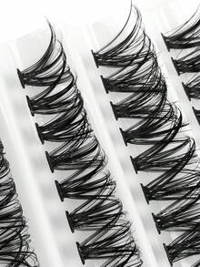200 piezas Pestañas individuales rizado D 40D Aspecto natural Pestañas en racimo Longitud 8-16mm Extensión de pestañas mixtas Racimos ligeros y esponjosos Extensión de pestañas DIY en casa Pestañas postizas en racimo Pestañas postizas individuales - D - Ver 3