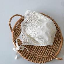 1pc Baby Hat, Infant Lightweight Lace Embroidery Princess Hat, Summer Baby Girl Outdoor Photo Prop Hat - As Shown - View 7
