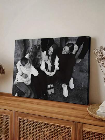 Customized Framed Canvas Wall Art, Personalized Canvas Wall Art, Custom Photo Poster, Suitable For Valentine's Day, Wedding, Easter, Mother's Day, Father's Day, Room Decor, Customizable, Bedroom Decor, Custom Gift, Picture