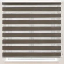 ARISE-Double Layer Roller Blinds Night And Day, Fabric, Easy To Install For Windows And Doors, Sun Protection, Night And Day Blinds - MARRON - Xem 12