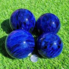 1pc Blue Quartz Sphere-A Hand-Polished And Carved Mineral Specimen, A Unique Holiday Gift For Christmas, Halloween, Valentine's Day, Easter, And Thanksgiving. - Multicolor - View 11