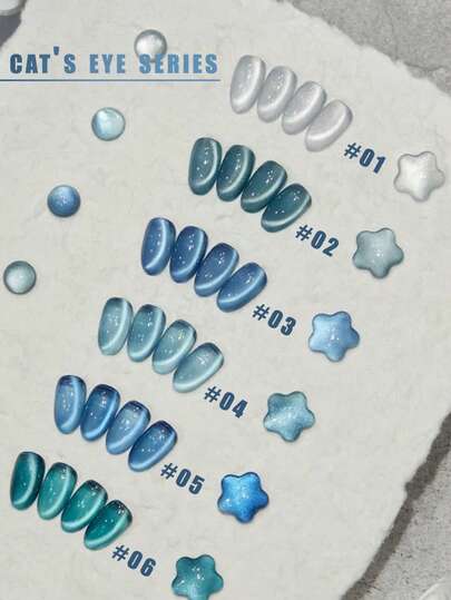 MIANEL 12ml 春日海王星蓝猫眼凝胶指甲油 2026 新款蓝色美甲 UV灯美甲 情人节美甲沙龙专用美甲