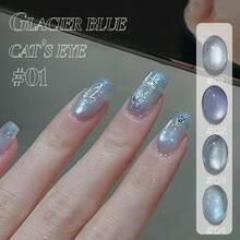 MIANEL 12ml 春季新款蓝色玻璃珠猫眼凝胶指甲油 蓝色水晶指甲油 蓝色美甲UV灯 春季美甲 冬季美甲 情人节美甲 沙龙专用美甲用品 - 彩色 - 查看 9