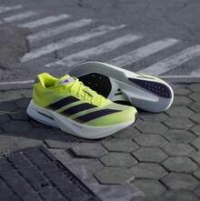 Adidas Men's Racing Cushioning Training Shoes, Sports Running Shoes - Lime/Black - View 9