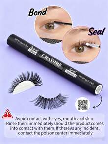 Eyelash Glue Tool Kit, Waterproof Eyelash Glue, Includes Eyelash Glue, Setting Liquid, Remover Liquid, Eyelash Tweezers, Sweat-Proof, Soft, Quick-Drying, Non-Irritating, Essential Eye Makeup Tools - Multicolor - View 6