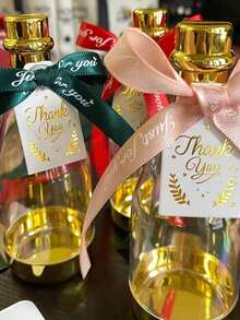 5pcs Champagne Bottle Candy Boxes - Plastic Gift Containers For Weddings, Birthdays And Parties - Perfect For Party Favors, Mother's Day, Christmas, Valentine's Day And More - Transparent Drifting Bottle - View 4
