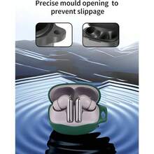 Compatible With MeloBuds N50 True Noise Cancelling Earphones, Premium Silicone Shockproof Skin Charging Port Accessible, Front Visible With Lanyard, Green. - Green - View 5