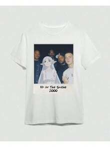 Sousou No Frieren Elfa Meme Rappers Gangster Anime Streetwear Otaku Aesthetic T-Shirt - trắng - Xem 4