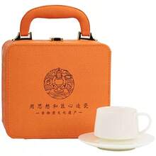 1 Set Luxury Ice Jade White Ceramic Coffee Set, Couple Cups With Saucers, Minimalist Homewares, Gift Box, Suitable For Tea, Milk Tea - Multicolor - View 10