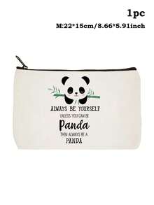 熊猫印花化妆包，熊猫主题旅行化妆品收纳包，化妆包，送给熊猫爱好者、动物爱好者的礼物，圣诞节、毕业典礼、生日、送给熊猫爱好者朋友、女儿、姐妹的礼物 - 多色 - 查看 17