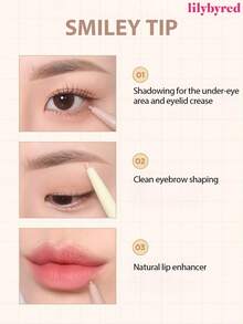 lilybyred Korean Style Eyeliner Pencil, Double-Ended Eyeliner & Highlighter Pencil, 2mm Flat Tip + 3mm Round Tip, Eyeliner Gel Pencil, Tin Tip Design, Easy To Use, Smooth & Vivid Color, Waterproof & Sweat-Proof, Korean Makeup - 01 Smile Smile - 查看 8