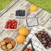 54 Pieces/Set Food Storage Container Set, Crisper, Easy Fix Lids  (26 Lids + 26 Containers+ 2pen) - Sealed Plastic Containers For Pantry, Travel, Outdoor Picnics, Kitchen Organization,  Labels And Tags - 54件套帶餐具款 - 查看 7