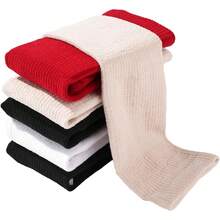 Plus Size Thigh High Socks Women Thigh High Stockings Soft Over Knee Socks Thick Leg Warmers Valentines Day - Black & 3white - View 5
