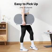 MERACH Vibration Plate Exercise Machine, Vibrating Platform For Lymphatic Drainage Weight Loss Muscle Activation, Full Body Home Exercise Equipment With LED Touch Screen Bluetooth Pull Cord - 查看 3