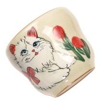 1pc 160ml Ru Kiln Crackle Ceramic Coffee Mug, Handgrip Tea Cup, Personal Small Capacity Cup, Coffee/Tea Cup Gift - Multicolor - View 3