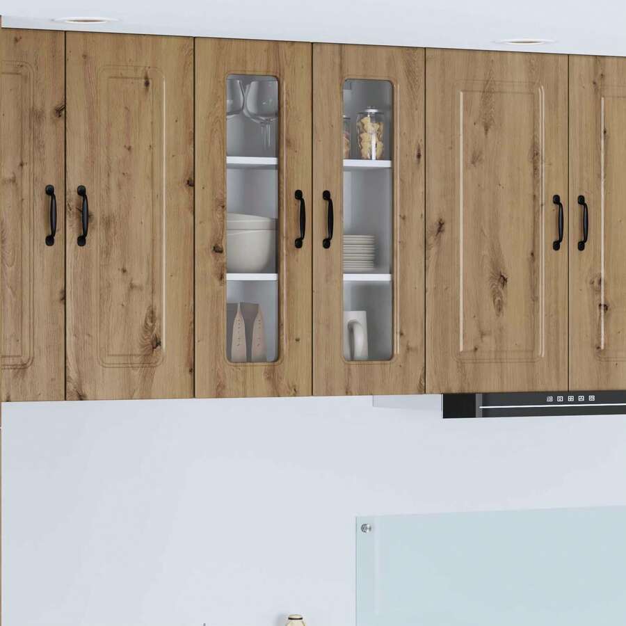 vidaXL Küchenschrank mit Speicher Kalmar Artisan-Eiche 60 x 31 x 80 cm - Braun - Übersicht 1