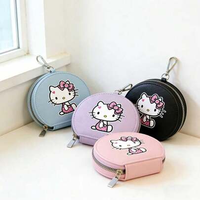 1pc Cartoon Cute Key Pouch Coin Purse Accessory Storage Bag For Cables