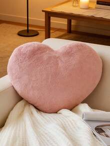1 Peça Almofada em Formato de Coração, Almofada Decorativa Fofa em Formato de Coração, Almofada Decorativa Macia, Materiais Macios, Almofada de Decoração de Quarto, Sofá, Quarto, Sala de Estar, Decoração Doméstica, Decoração de Quarto, Festa Diária, Casamento, Dia dos Namorados, Páscoa, Presente - Rosa chiclete - Visão 12