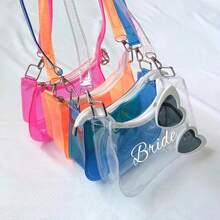 Personalized Kids Mini Crossbody Bag - Customized Transparent Jelly Bag, Lightweight Shoulder Bag, Cute Gift For Girls, Birthday & Holiday Gift - Multicolor - View 7