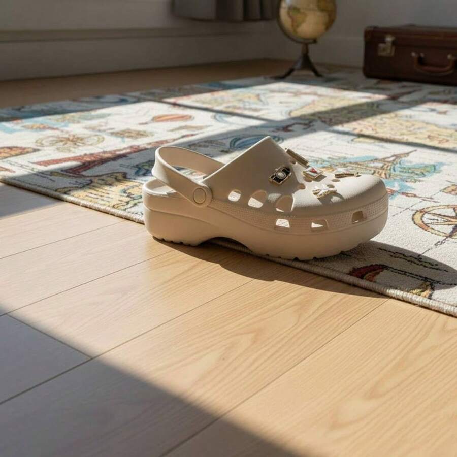 Moleca Women's Platform Sandal With Clams, Comfortable, Original, Casual, And Tractor Sole. - 白色關閉 - 查看 1