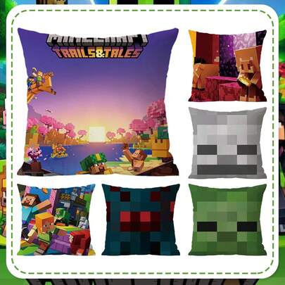 Gối ôm Minecraft My World 2D cho giường, gối ôm cho khu vực xung quanh Minecraft, gối ôm cho ký túc xá sinh viên để ngủ trưa, gối ôm cho giường, gối ôm cho ghế sofa cạnh cửa sổ, gối ôm tựa đầu giường, vỏ gối vuông cỡ lớn có ruột, tất cả các vật phẩm đều được bao gồm.