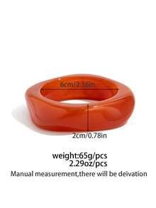 1pc Elegant Geometric Arc Smooth Charm Resin Cuff Bracelet, Luxurious Glamour, Suitable For Wedding, Party, Vacation, Casual, Street Style, Women's Couples Holiday Birthday Versatile Bracelet Gift - Bracelet - View 8