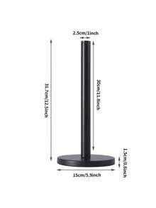 哑光黑/金色厨房纸巾架，带加重底座，适用于标准卷或超大卷纸巾，独立式不锈钢哑光黑金色厨房纸巾架 - 銅色 - 查看 9