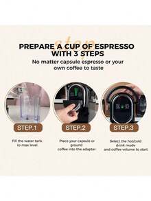 CAFELFFE Capsule Coffee Machine - White - View 11
