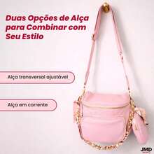 Compact Women's Handbag With Elegant Design And Smart Organization. - Rosa Claro - View 4