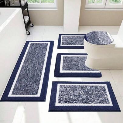 Flannel 1pc Pauwer Bathroom Rugs   Bath Mats Non Slip Bath Rugs Machine Washable Bathroom Floor Mats