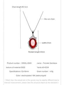 1 chiếc mặt dây chuyền đá Zirconia nhiều màu sắc, thiết kế bạc S925, vòng cổ choker thời trang dành cho nữ, món quà độc đáo cho bạn gái, phụ kiện thời trang hàng ngày. - Bạc - Xem 7