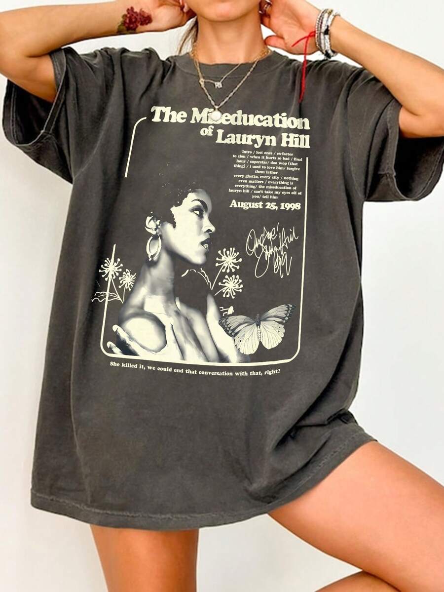 Camiseta de cuello redondo transpirable para mujer de talla grande para viajes de primavera/verano. Ajuste holgado, tela suave, favorece a todos los tipos de Body.. Casual - Gris Oscuro - Ver 1