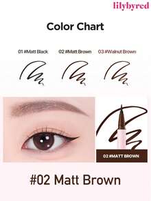 lilybyred K-Beauty AM9 至 PM9 生存眼线笔，0.1mm 灵活笔尖，温水易卸，眼线笔，下睫毛笔，显色浓郁，出墨顺滑，速干，防水防汗防晕染 - 02 馬特布朗 - 查看 9