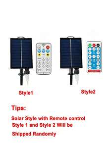 Luces de cadena solares para exteriores con control remoto, tiras de luces LED recargables, adecuadas para jardín, árboles, patio, terraza, escaleras, fiestas en la parte trasera del vehículo - 8 modos, sensor de luz, sensor infrarrojo (Nota: La longitud incluye 2m de cable de conexión) - Multicolor - Ver 11