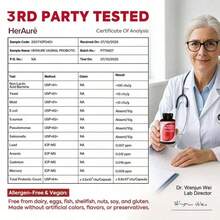 HerAuré Women's Probiotics - PH Balance, Odor Control, Flora Health, Moistening, Tightening - With 7 Billion CFU Probiotic, Prebiotic, 7-In-1 Mushroom Blend, Cranberry, Pineapple - 60 Capsules (Pack Of 1), Self-Care Gift , Healthcare - 3件 - 查看 9