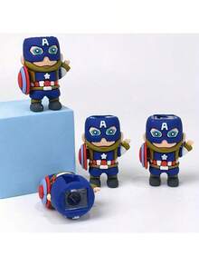 1pc Marvel Style Pencil Sharpener, Designed By A Designer, With Cute Styling PC Material, Suitable For School Office Use. It Can Also Be Given As A Gift To Friends On Birthdays, Valentine's Day, Back To School Season, And Other Holidays. The Pencil Sharpener Is Cute, The Pencil Sharpener Tool Is Sharper, Portable Pencil Sharpener, Long-Lasting Pencil Sharpener, New Year's Gift, Valentine's Day Gift, Easter Gift - Multicolor - View 10